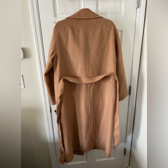 GAP Women's Classic Tan Oversized Wrap Wool Coat - Picture 2 of 4